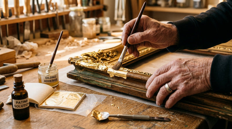 Wie vergoldet oder patiniert man ein Kunstwerk?