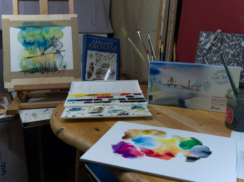 Keine Angst vor Aquarell. Erste Eindrücke von White Nights Aquarellfarben