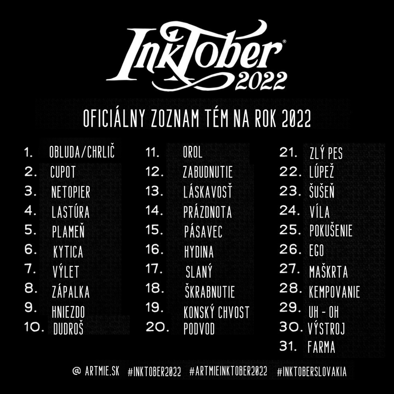 Zapoj sa do Inktobra s ARTMIE