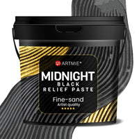 3D čierna reliéfna pasta ARTMIE Midnight | rôzne gramáže — obrázok 7