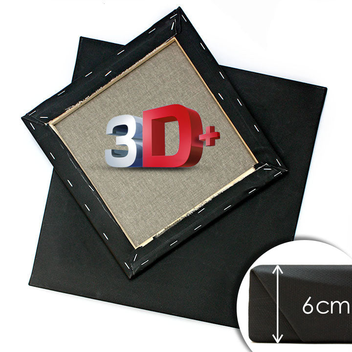 3D+ Čierne maliarske plátno na ráme PROFI | rôzne rozmery — obrázok 3