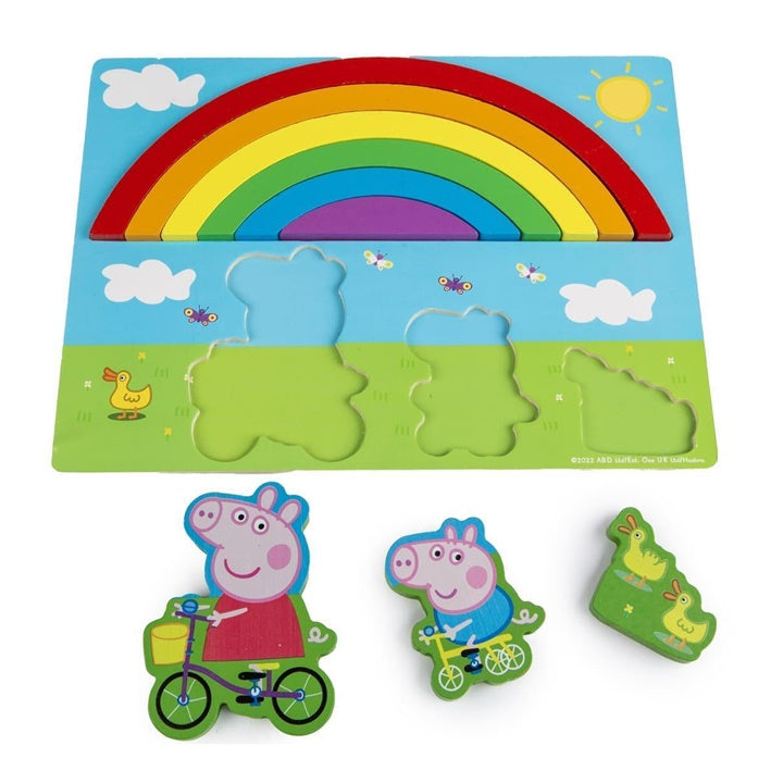 3D drevené puzzle dúha PEPPA PIG — obrázok 2