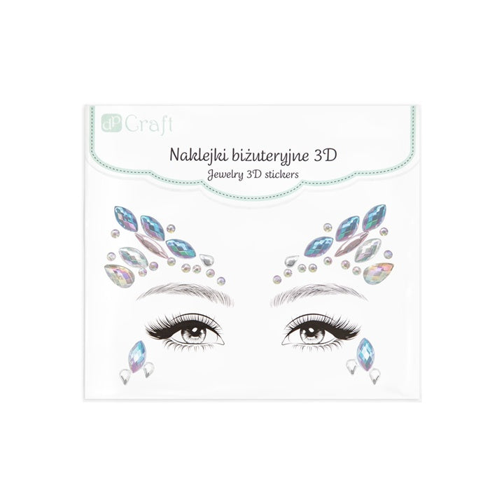 3D samolepky s kamienkami na tvár | rôzne motívy — obrázok 4