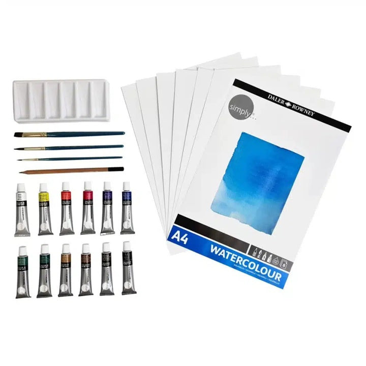 Akvarelová sada Daler Rowney s príslušenstvom 25 ks