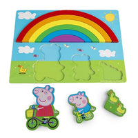 3D drevené puzzle dúha PEPPA PIG
