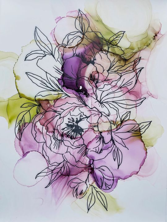 Atramentová sada Kamenskaya 'Girls and Flowers'