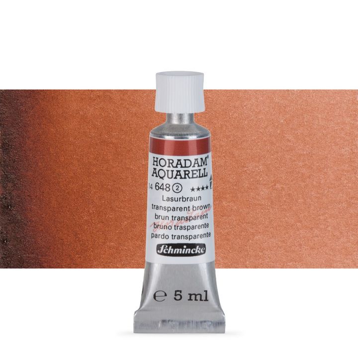 Schmincke Horadam akvarelové farby v tube 5 ml – 648 transparentná hnedá