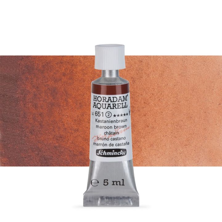 Schmincke Horadam akvarelové farby v tube 5 ml – 651 gaštanovohnedá