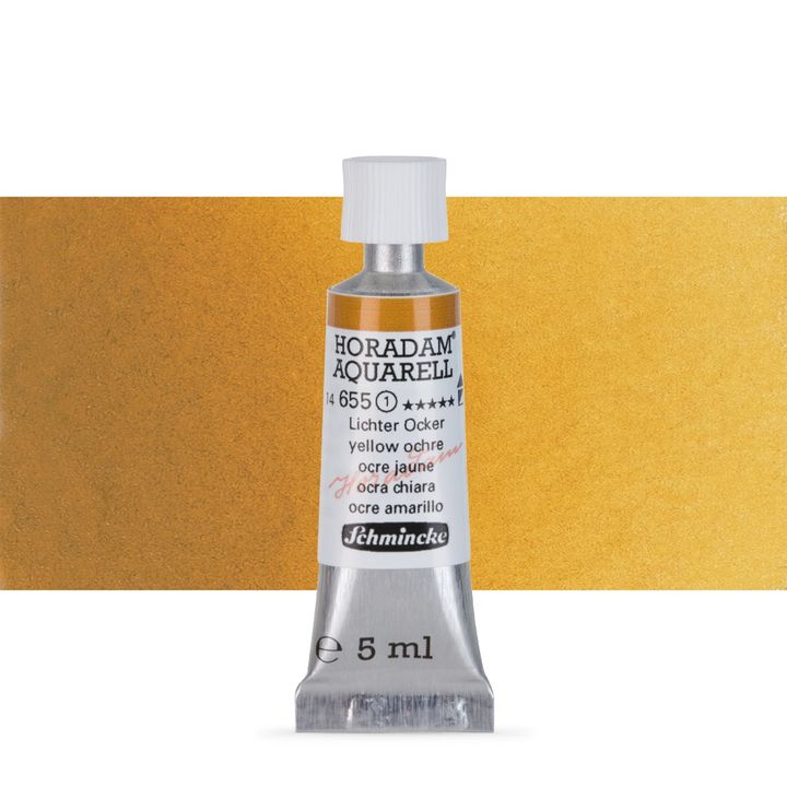 Schmincke Horadam akvarelové farby v tube 5 ml – 655 okrovožltá