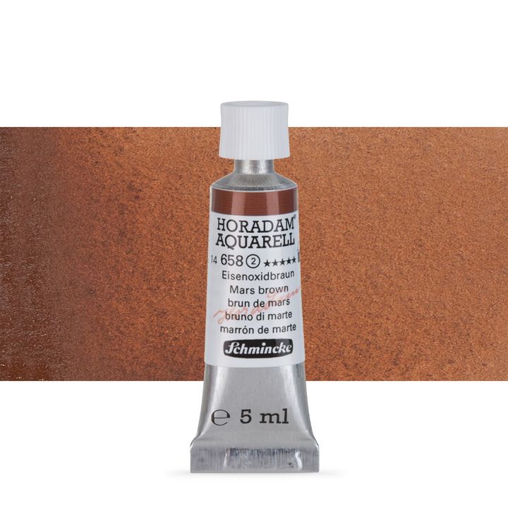 Schmincke Horadam akvarelové farby v tube 5 ml – 658 mars brown