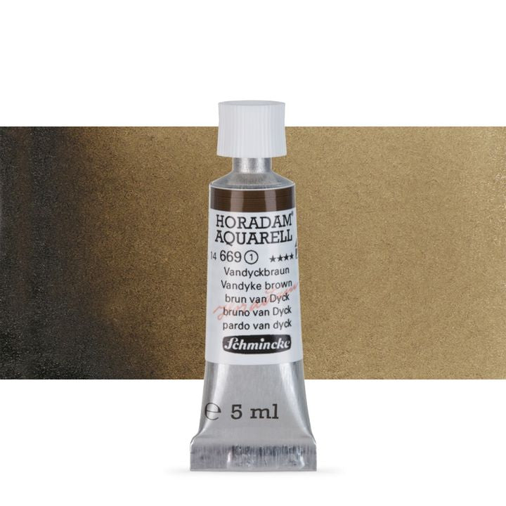 Schmincke Horadam akvarelové farby v tube 5 ml – 669 vandyke brown
