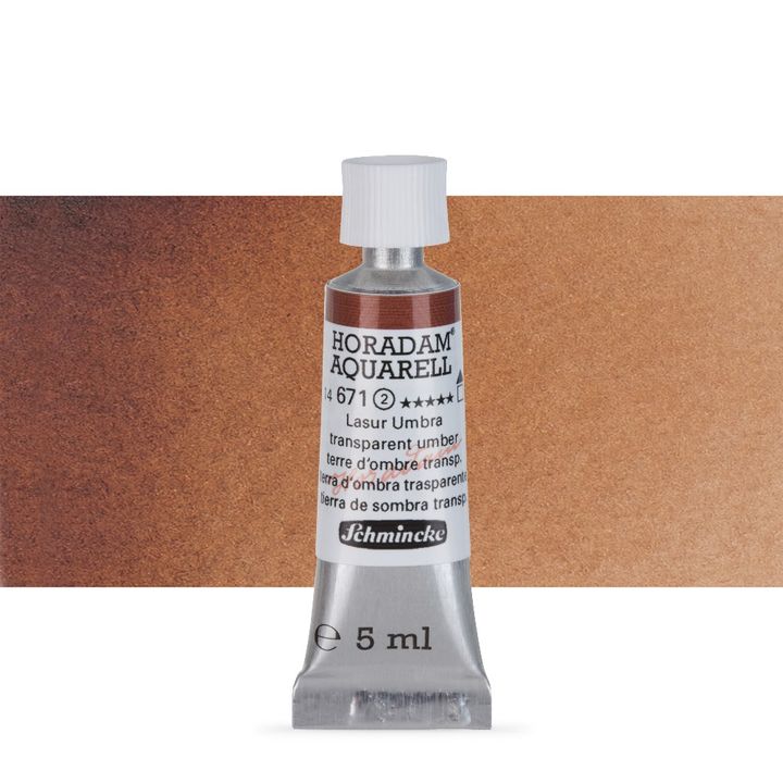 Schmincke Horadam akvarelové farby v tube 5 ml – 671 transparentná umbra
