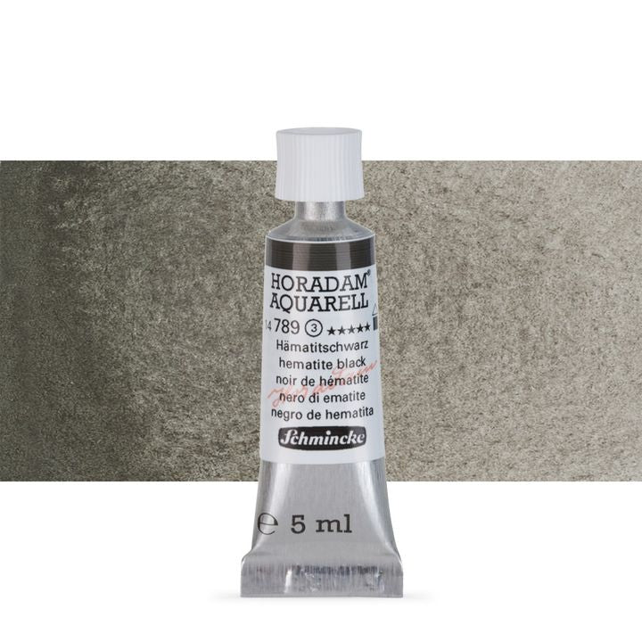 Schmincke Horadam akvarelové farby v tube 5 ml – 789 hematite black