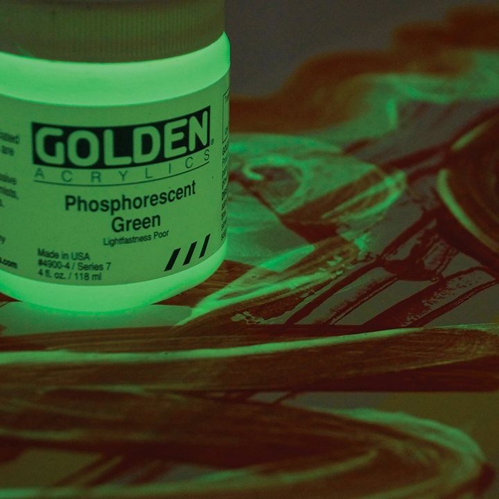 Akrylová farba GOLDEN Heavy Body Phosphorescent 118 ml | rôzne farby — obrázok 2