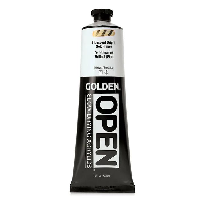 Akrylová farba GOLDEN OPEN Slow-Drying Iridescent 148 ml | rôzne odtiene — obrázok 2