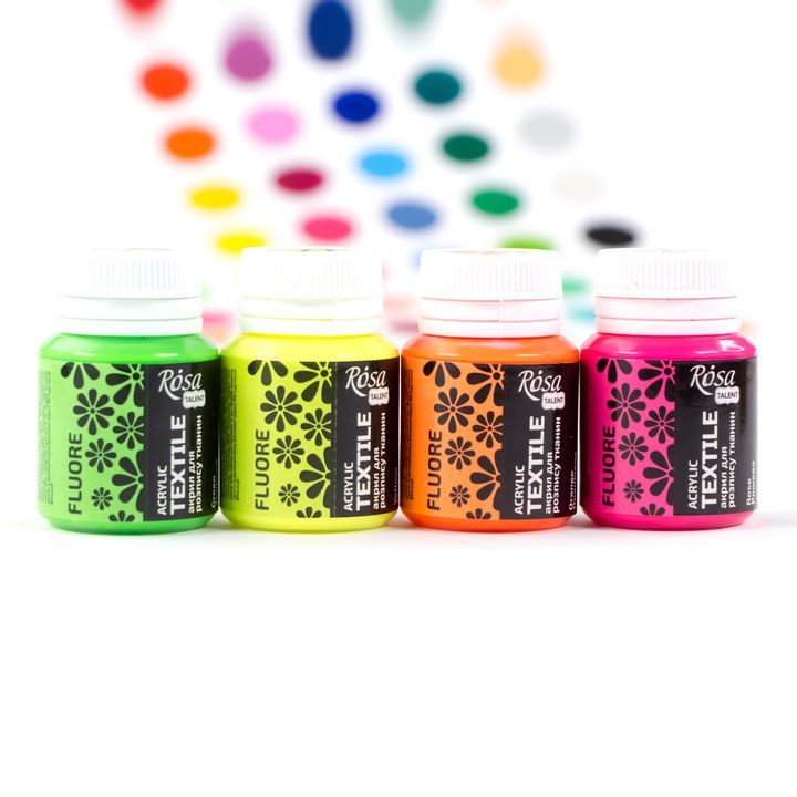 Akrylová farba na textil ROSA TALENT fluorescenčná 20 ml | rôzne odtiene — obrázok 1