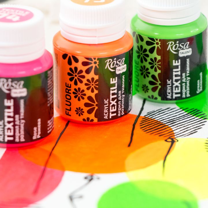 Akrylová farba na textil ROSA TALENT fluorescenčná 20 ml | rôzne odtiene — obrázok 2