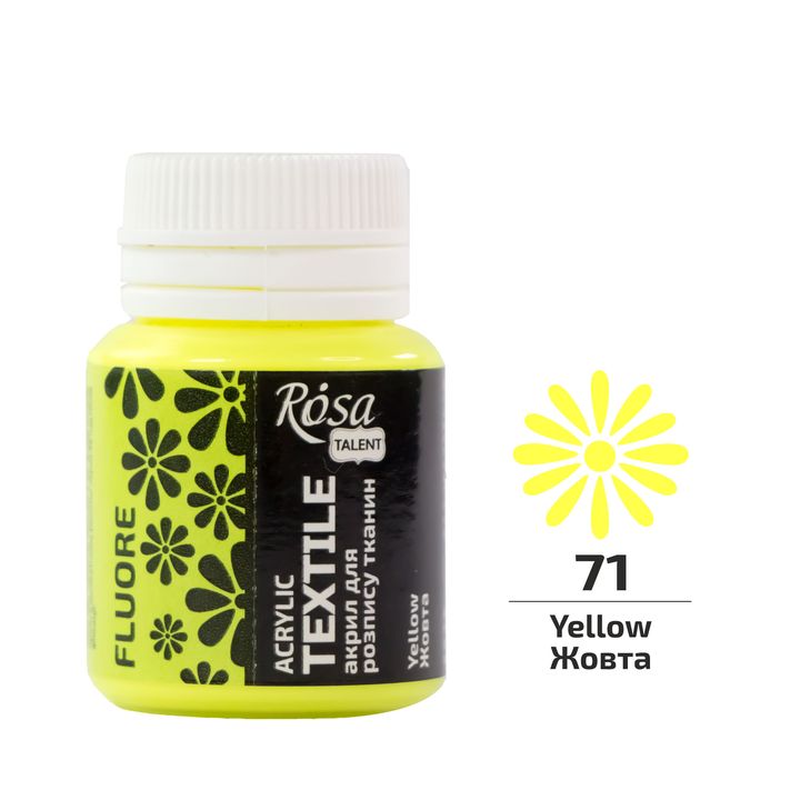 Akrylová farba na textil ROSA TALENT fluorescenčná 20 ml | rôzne odtiene — obrázok 3