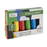 Akrylové farby sada Nassau 6x120ml BASIC COLOURS