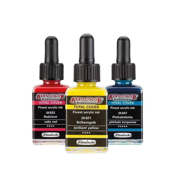 Akrylový atrament Schmincke AERO COLOR Professional Total Cover 28 ml  | rôzne farby — obrázok 1