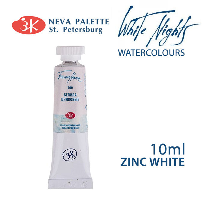 Akvarelová farba White Nights 10 ml | rôzne odtiene - Zinková beloba