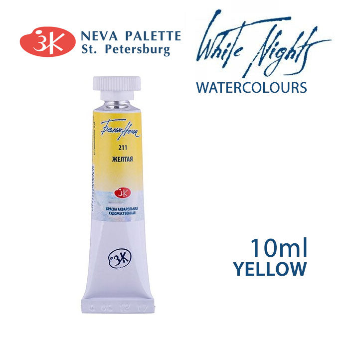 Akvarelová farba White Nights 10 ml | rôzne odtiene - Žltá