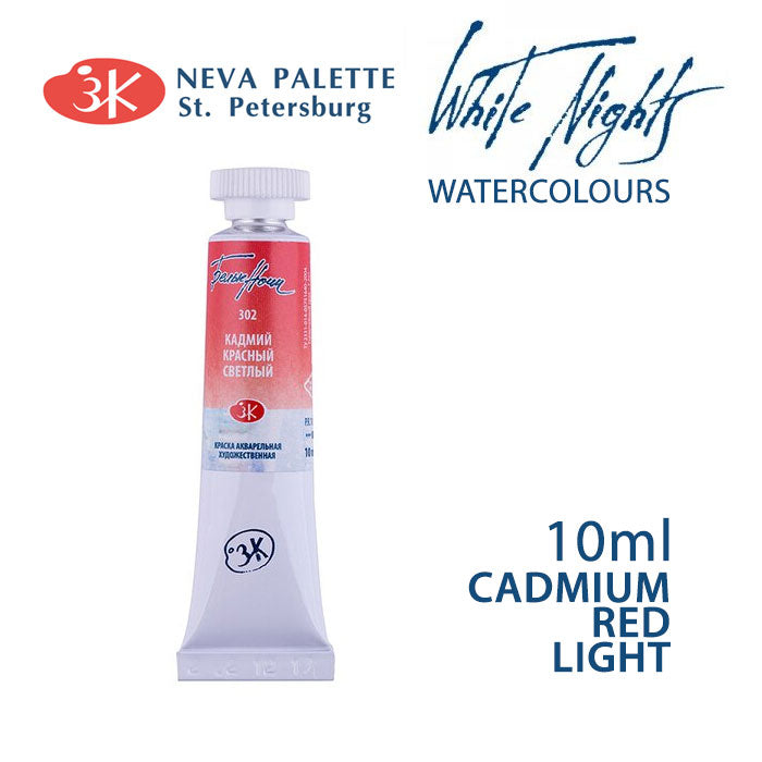 Akvarelová farba White Nights 10 ml | rôzne odtiene - Kadmínová červená svetlá