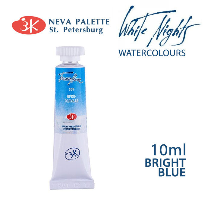Akvarelová farba White Nights 10 ml | rôzne odtiene - Jasná modrá