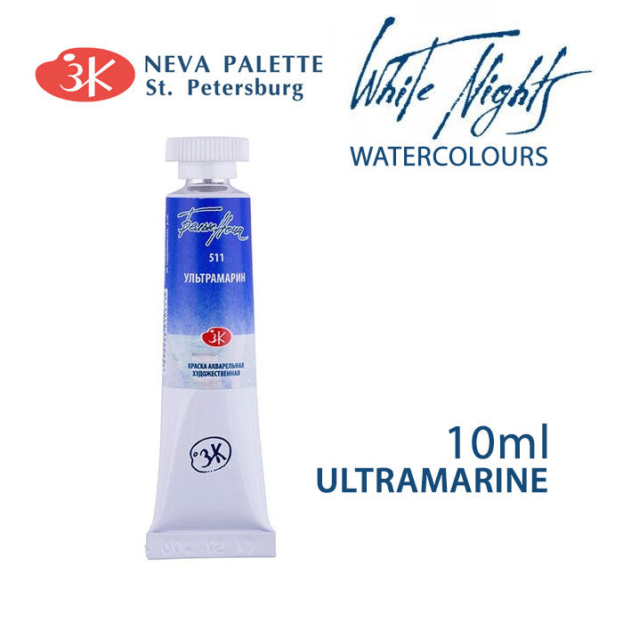 Akvarelová farba White Nights 10 ml | rôzne odtiene - Ultramarín