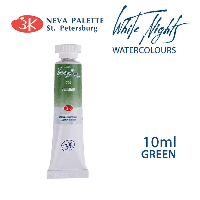 Akvarelová farba White Nights 10 ml | rôzne odtiene - Zelená