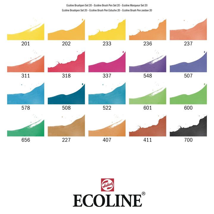 Akvarelové perá Ecoline Brush Pen — obrázok 3