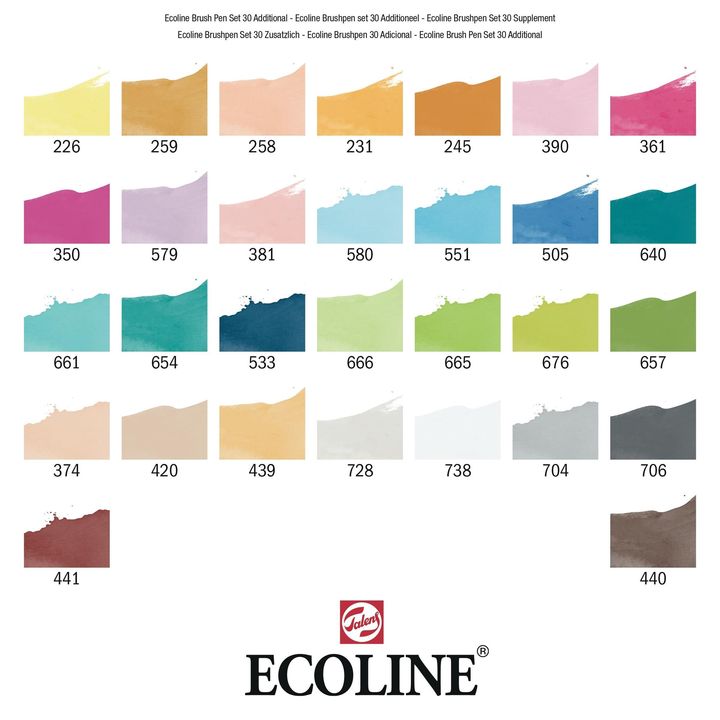Akvarelové perá Ecoline Brush Pen Additional — obrázok 3