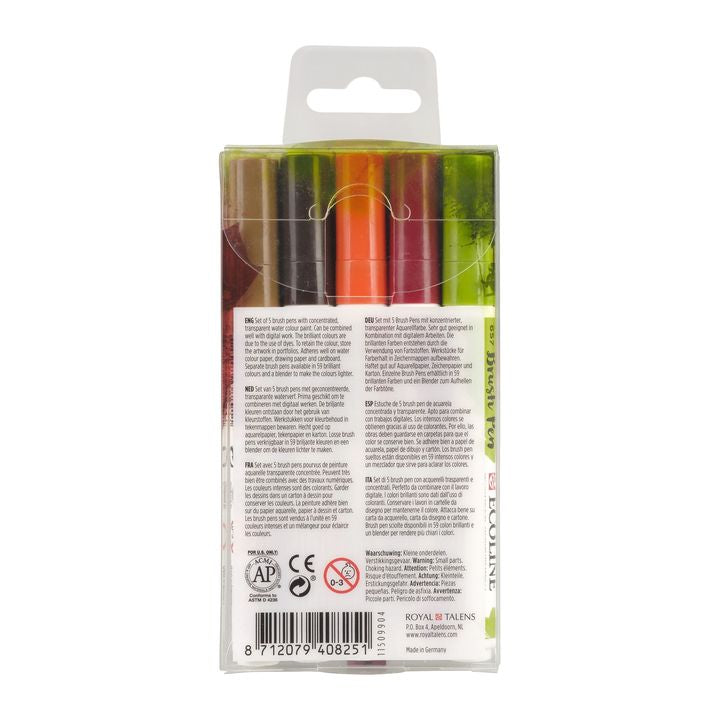 Akvarelové perá Ecoline Brush Pen Autumn — obrázok 2