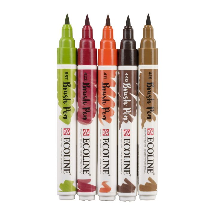 Akvarelové perá Ecoline Brush Pen Autumn — obrázok 3