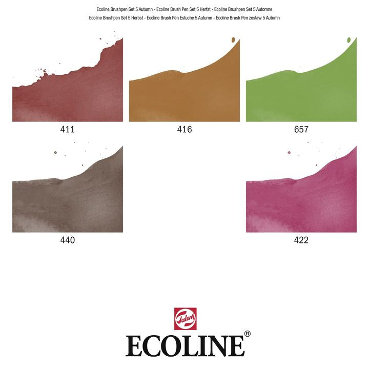 Akvarelové perá Ecoline Brush Pen Autumn — obrázok 4