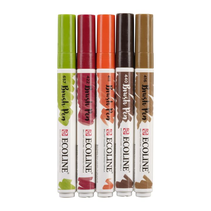 Akvarelové perá Ecoline Brush Pen Autumn — obrázok 5