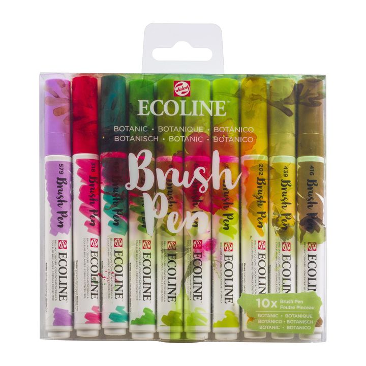 Akvarelové perá Ecoline Brush Pen Botanic — obrázok 1