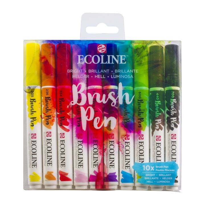 Akvarelové perá Ecoline Brush Pen Bright — obrázok 3