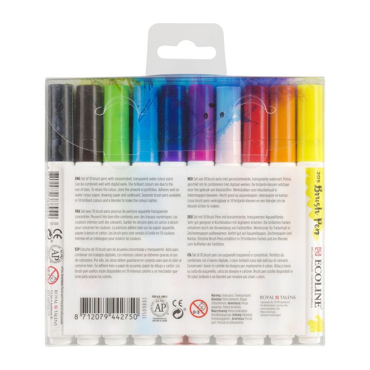 Akvarelové perá Ecoline Brush Pen Bright — obrázok 4