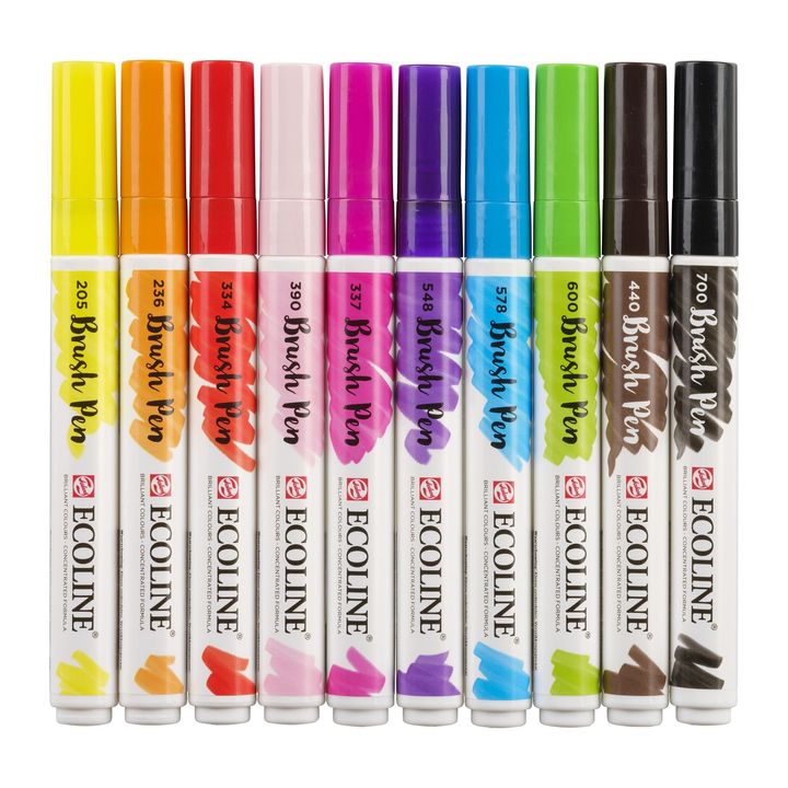 Akvarelové perá Ecoline Brush Pen Bright — obrázok 2