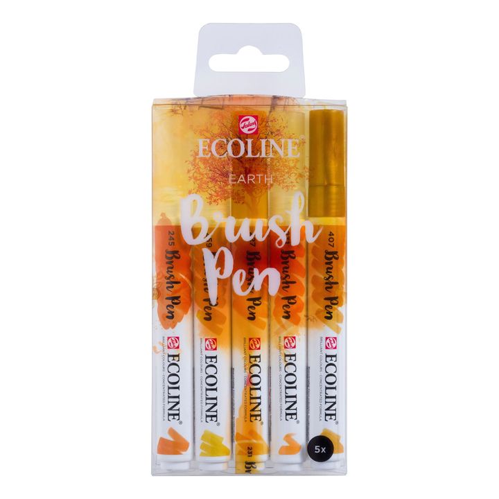 Akvarelové perá Ecoline Brush Pen Earth — obrázok 1