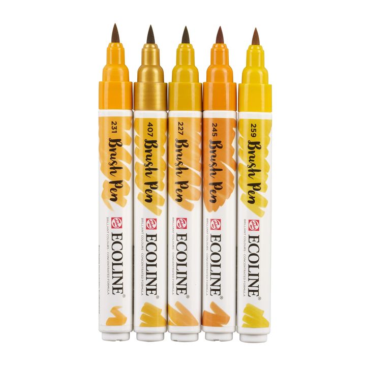 Akvarelové perá Ecoline Brush Pen Earth — obrázok 3