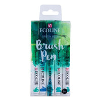 Akvarelové perá Ecoline Brush Pen Green Blue — obrázok 1