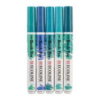 Akvarelové perá Ecoline Brush Pen Green Blue — obrázok 5