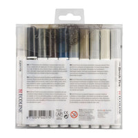 Akvarelové perá Ecoline Brush Pen Greys — obrázok 2