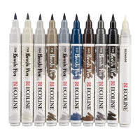 Akvarelové perá Ecoline Brush Pen Greys — obrázok 3