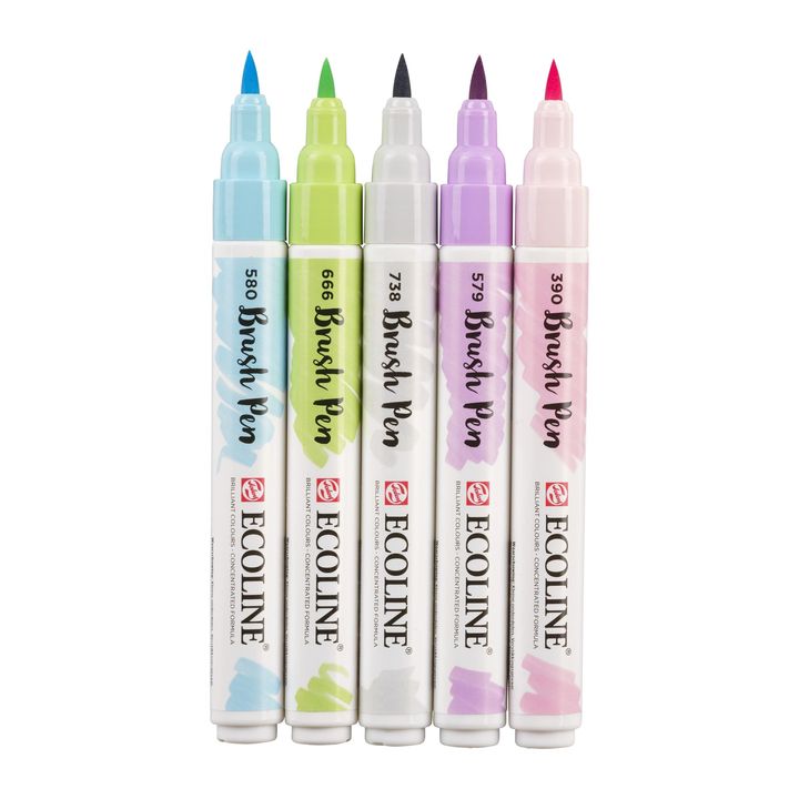Akvarelové perá Ecoline Brush Pen Pastel — obrázok 3