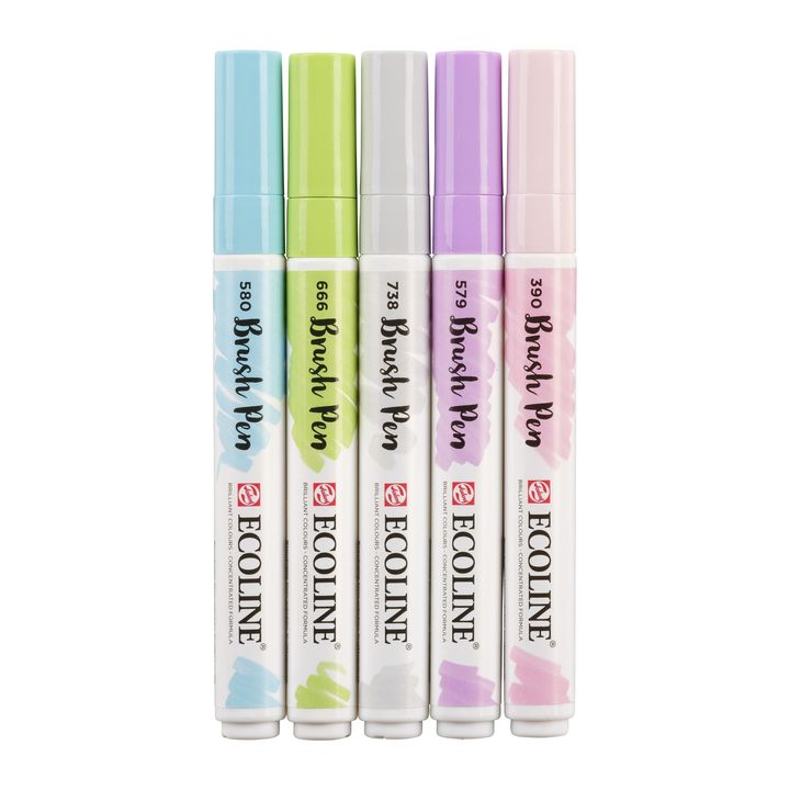 Akvarelové perá Ecoline Brush Pen Pastel — obrázok 5