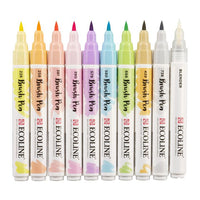 Akvarelové perá Ecoline Brush Pen pastelové 10 ks — obrázok 2