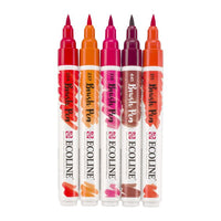 Akvarelové perá Ecoline Brush Pen Red — obrázok 3